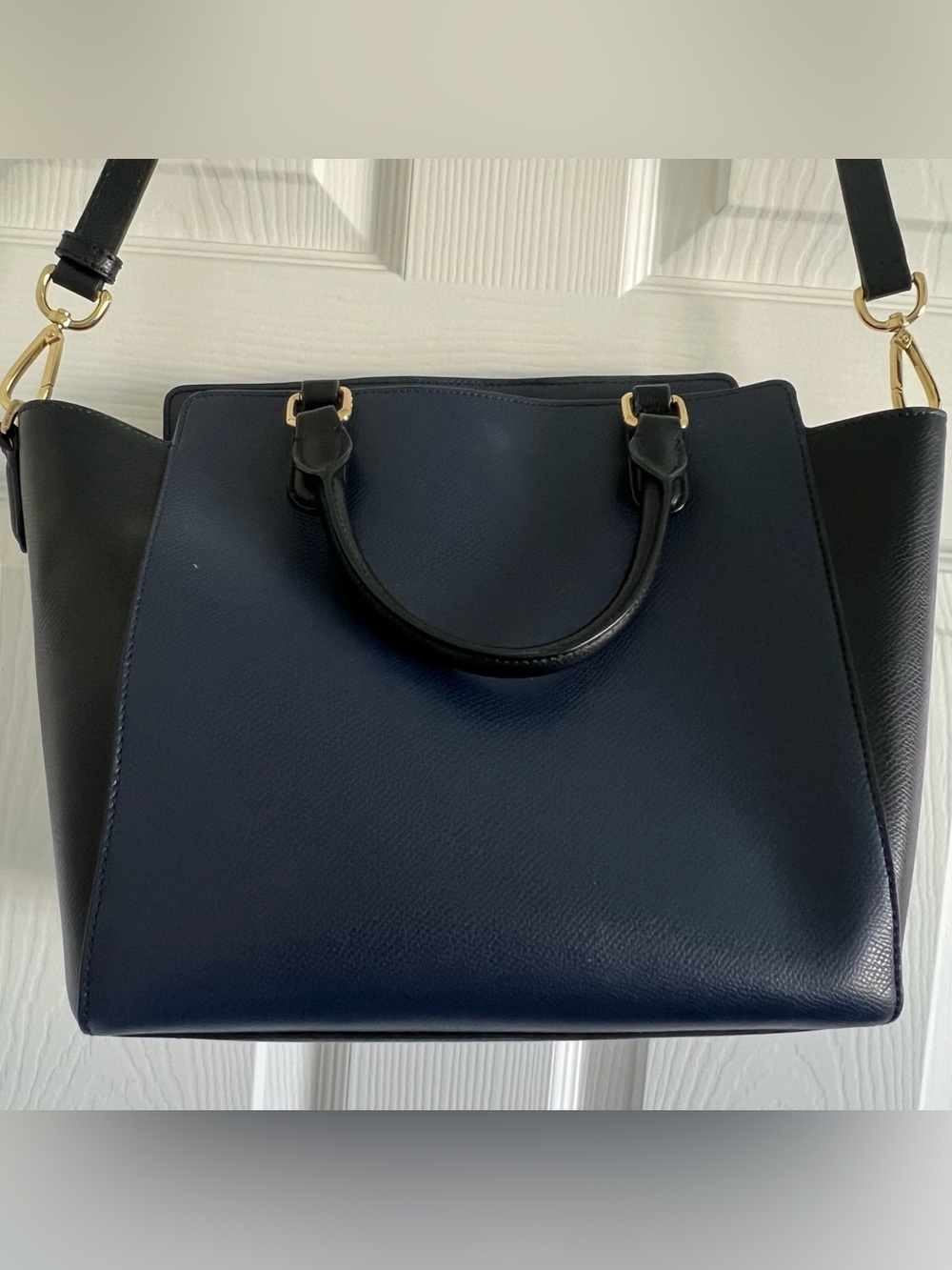Vera Bradley Navy and Black Leather Purse - Picture 3 of 6